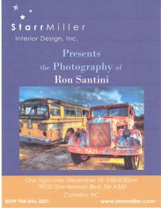 Photographer Ron Santini Holds First Gallery Show